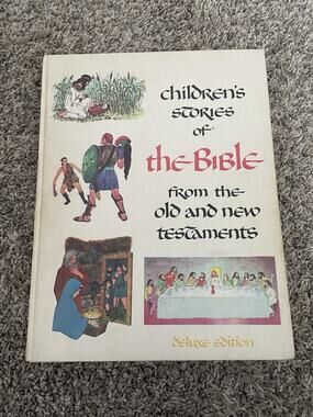 Vintage Children's Stories Of The Bible Deluxe Edition Old & New Testaments 1968